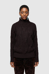 Wool And Viscose Blend Sweater 4076 - Brown/Aquamrine - Brown Aquamarine | OOF WEAR