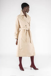 Gabardine 2 in 1 Trench Coat 9285 - Beige - Beige | OOF WEAR