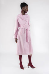 Gabardine 2 in 1 Trench Coat 9285 - Light Lilac - Lillac | OOF WEAR
