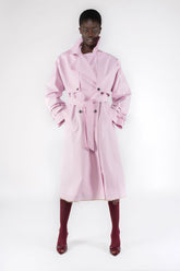 Gabardine 2 in 1 Trench Coat 9285 - Light Lilac - Lillac | OOF WEAR