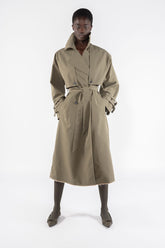 Gabardine 2 in 1 Trench Coat 9285 - Army Green - Military Green | OOF WEAR