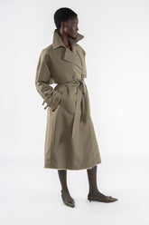 Gabardine 2 in 1 Trench Coat 9285 - Army Green - Military Green | OOF WEAR