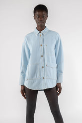 Pinstripe Denim Shirt 9286 - Denim Blue/White - Blue Denim White | OOF WEAR