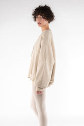 Cotton Bomber Sweatshirt 4080 - Beige - Beige | OOF WEAR