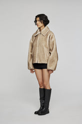 Giacca In Eco Pelliccia 9310 Marrone -  | OOF WEAR