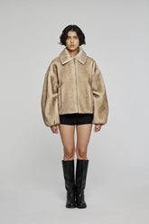 Giacca In Eco Pelliccia 9310 Marrone -  | OOF WEAR