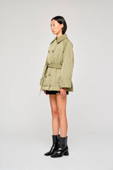 Giacca in Nylon 9313 Verde Militare - Verde Militare | OOF WEAR