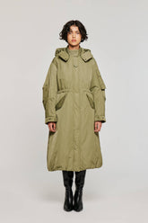 Giacca Lunga in Nylon 9315 Verde Militare -  | OOF WEAR
