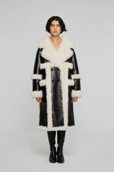 Cappotto Lungo Reversibile 9331 Nero Bianco -  | OOF WEAR