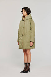 Giacca Lunga In Nylon Reversibile 9410 Verde Militare Cammello - Verde Militare Cammello | OOF WEAR