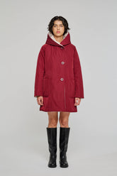 Giacca Lunga In Nylon Reversibile 9410 Bordeaux Panna -  | OOF WEAR