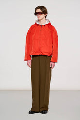 0300 Wien Reversible Cropped Jacket in Memory Molten Lava + Ivory Check -  | OOF WEAR