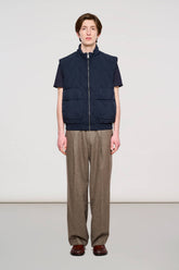 6000 Camden Puffer Vest in Shiny Nylon Total Eclipse -  | OOF WEAR