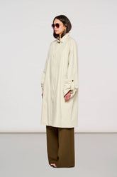 5000 Brera Trench in Cotone Smerigliato Bone White -  | OOF WEAR