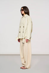 5100 Kreuzberg Jacket in Cotone Smerigliato Bone White -  | OOF WEAR