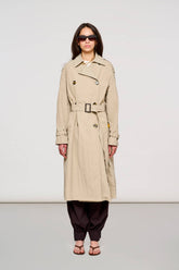 5300 Brera Trench Coat in Compact Nylon Oxford Tan -  | OOF WEAR