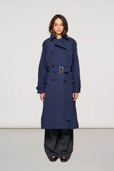 5300 Brera Trench Coat in Compact Nylon Total Eclipse -  | OOF WEAR