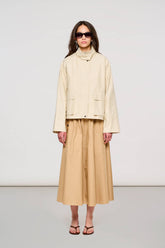 5600 Antwerp Boxy Jacket in Waxed Cotton Bone White -  | OOF WEAR
