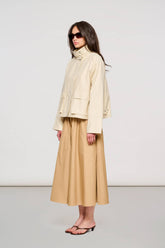5600 Antwerp Boxy Jacket in Waxed Cotton Bone White -  | OOF WEAR