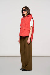 6000 Camden Puffer Vest in Shiny Nylon Molten Lava -  | OOF WEAR