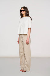 9000 Brera Wide Pant in Cotton Tech Oxford Tan -  | OOF WEAR