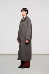 0900 ANTWERP COAT IN DOUBLE SPLITTABLE RAVEN -  | OOF WEAR