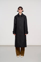 1300 YORK CLASSIC COAT IN PLAIN WOOL BLACK -  | OOF WEAR