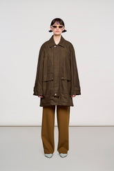 5900 ANTWERP COAT IN WAXED COTTON TARMAC -  | OOF WEAR